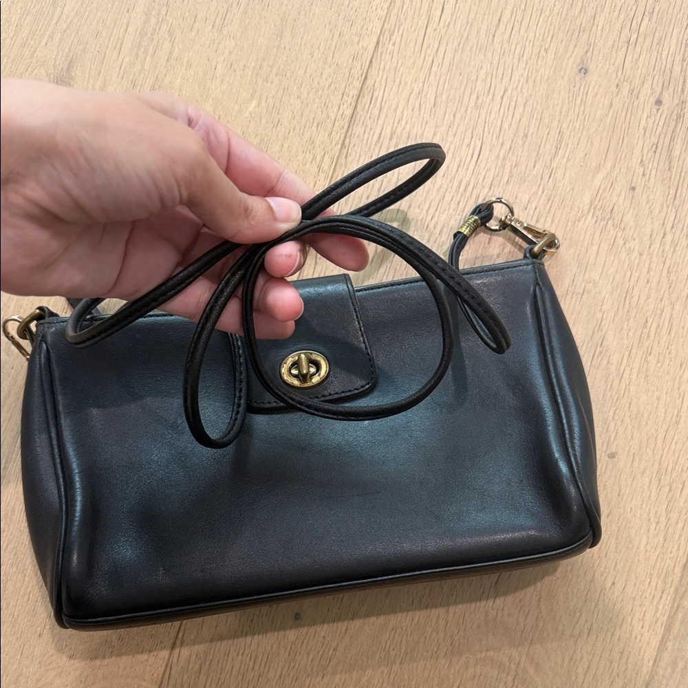 Vintage Coach Legacy Demi Black Leather   Shoulder Bag - Picture 10 of 12